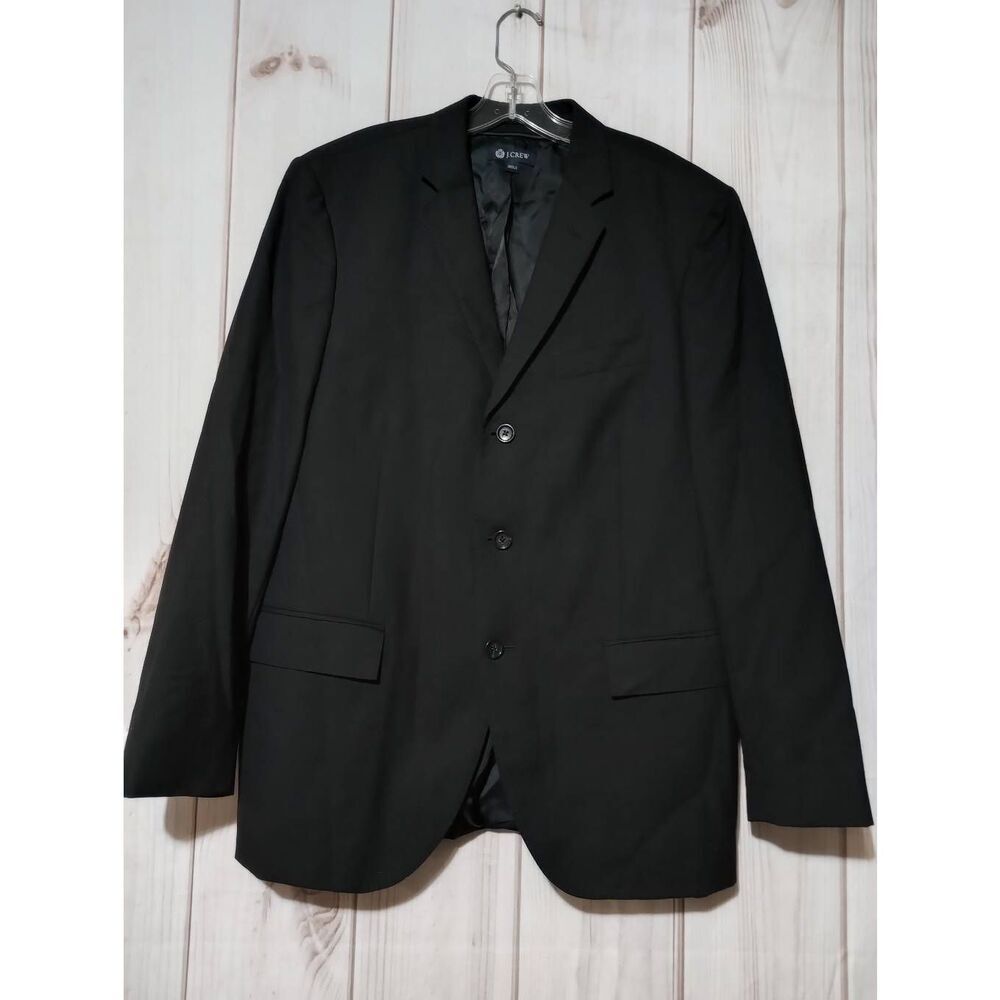 J Crew Blazer Men's 42R Black Italian‎ Wool